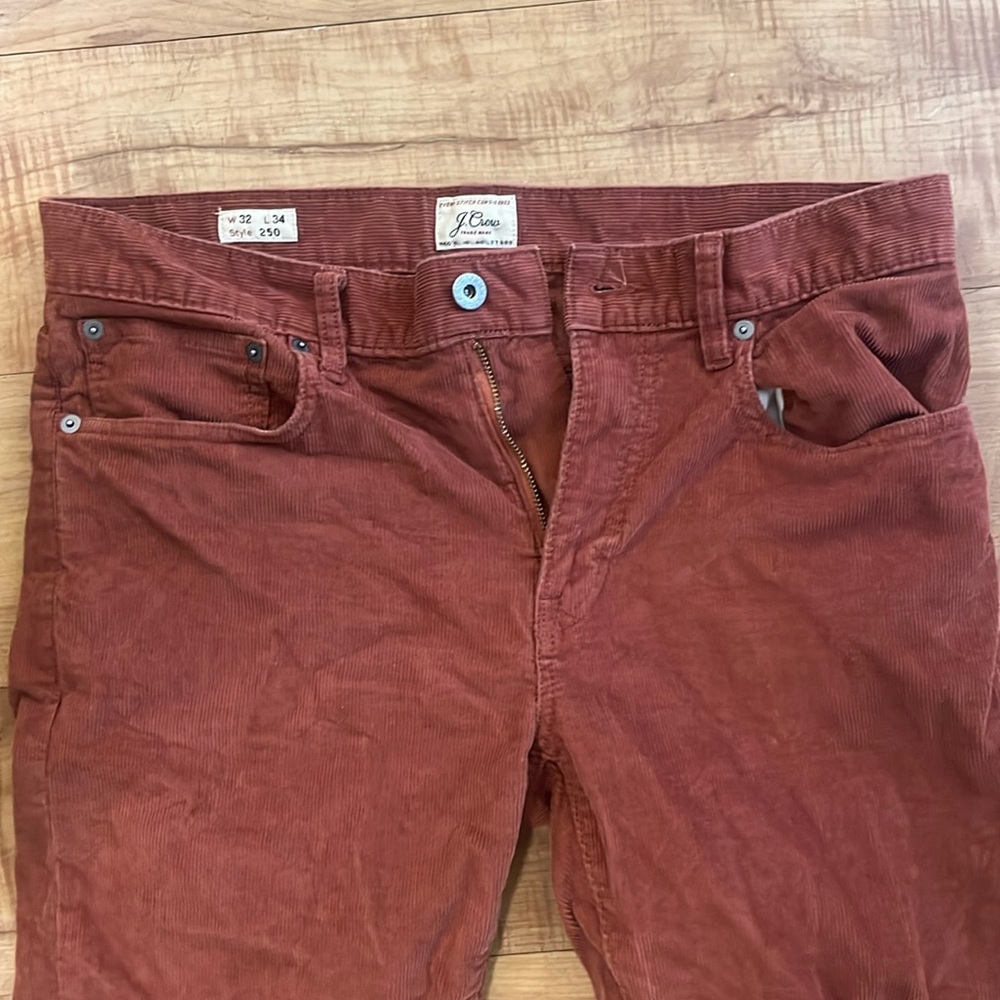 Red/maroon J Crew Corduroy Pants